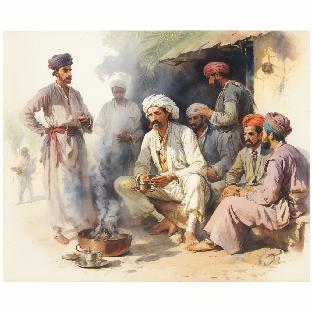 Coffee drinking as a ritual in Arabia