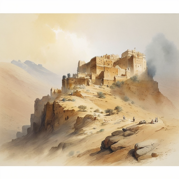 Yemeni-Hilltop-Fort-David-Roberts